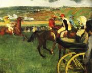 Edgar Degas The Race Track Amateur Jockeys near a Carriage oil painting